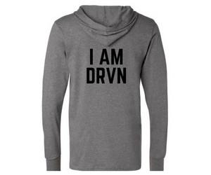 I AM DRVN Long Sleeve Hooded T-shirt | Deep Heather Grey - DRVN